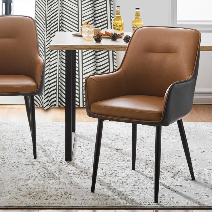 Maxine Faux Leather Dining Chairs [Set of 2]