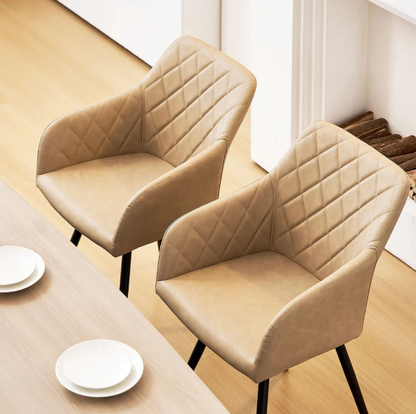 Moree Faux Leather Swivel Dining Chair