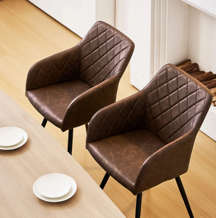 Moree Faux Leather Swivel Dining Chair