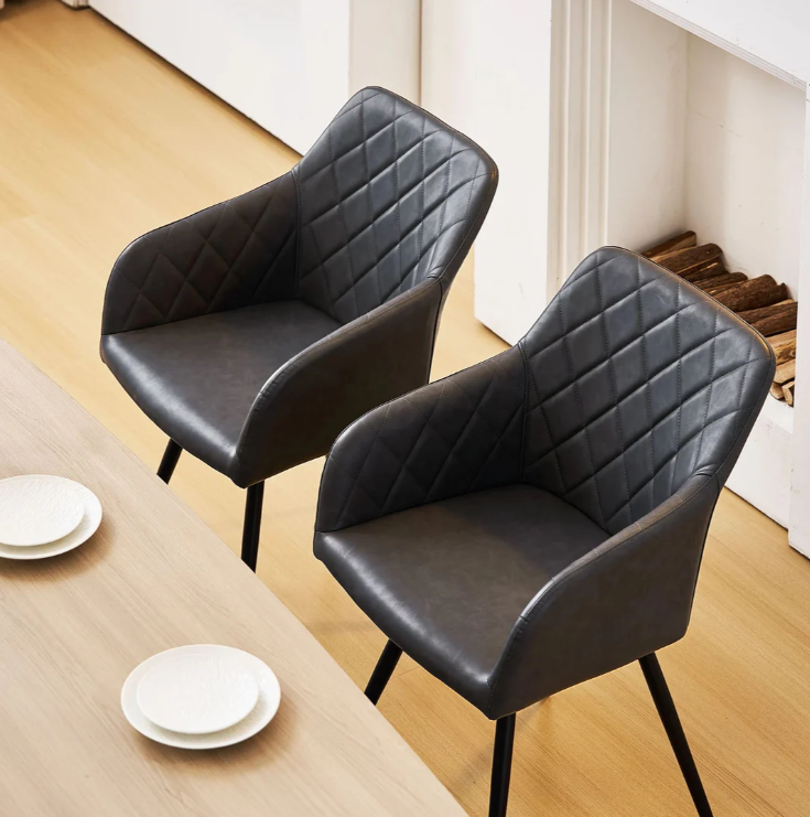 Moree Faux Leather Swivel Dining Chair
