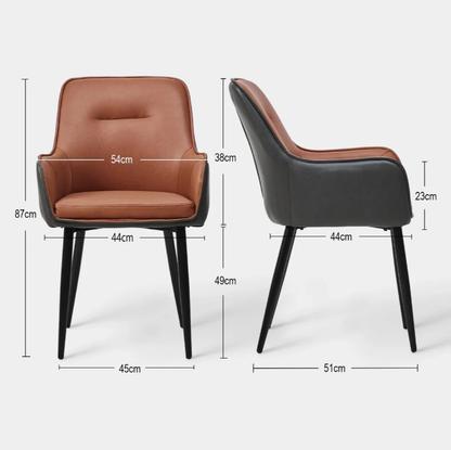 Maxine Faux Leather Dining Chairs [Set of 2]