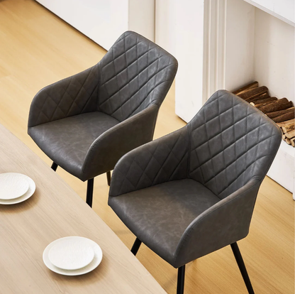 Moree Faux Leather Swivel Dining Chair