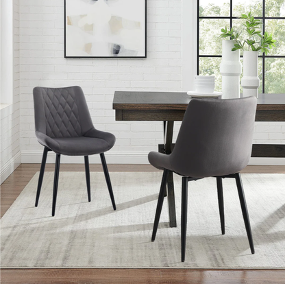 Carl Velvet Dining Chairs [Set of 2]